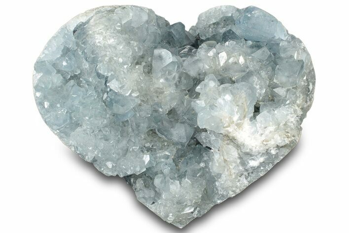 Crystal Filled Celestine (Celestite) Heart - Madagascar #300101